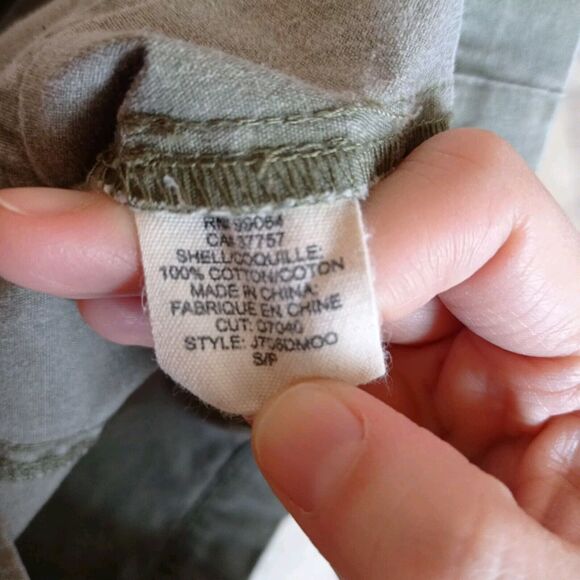 Billabong Military Field Jacket Small S Olive Green Cotton Lightweight Utility - Picture 6 of 9